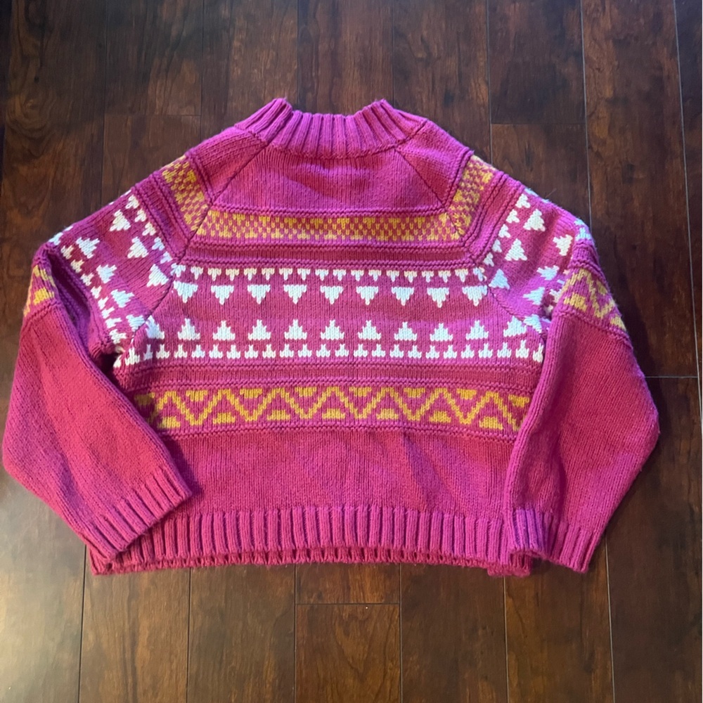 Universal Thread Pink Patterned Turtleneck Sweater - image 5
